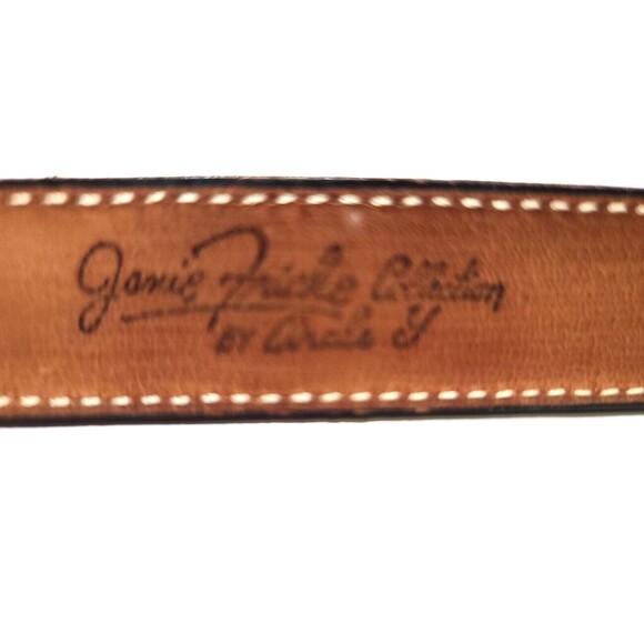 Vintage Womans Janie Fricke by Circle Y Leather Large Rodeo Belt Snake 37" - Picture 7 of 13
